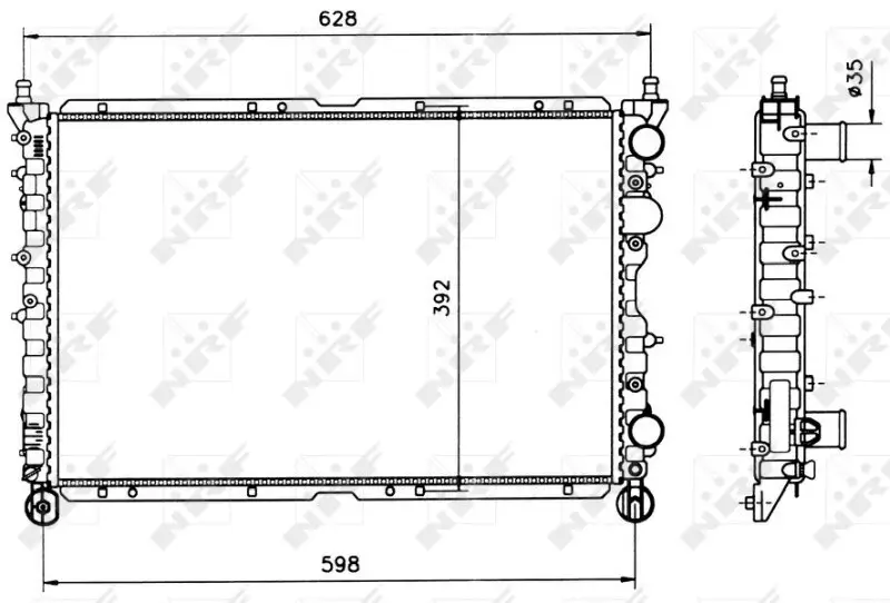 Kühler, Motorkühlung NRF 58085