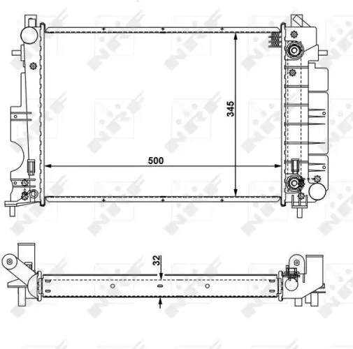 Kühler, Motorkühlung NRF 58109 Bild Kühler, Motorkühlung NRF 58109