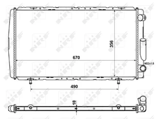 Kühler, Motorkühlung NRF 58111 Bild Kühler, Motorkühlung NRF 58111