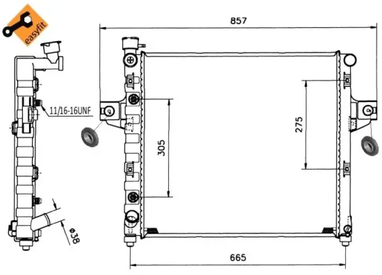 Kühler, Motorkühlung NRF 58112 Bild Kühler, Motorkühlung NRF 58112