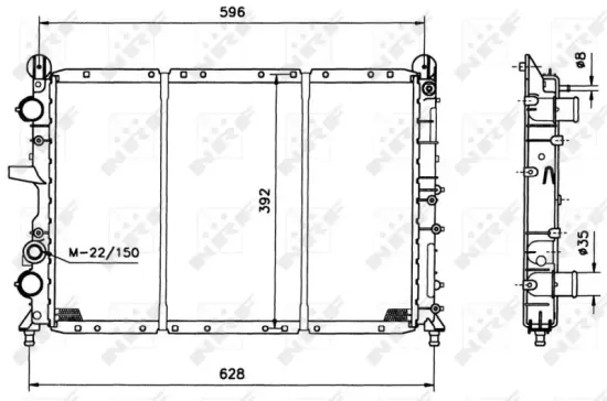 Kühler, Motorkühlung NRF 58123 Bild Kühler, Motorkühlung NRF 58123