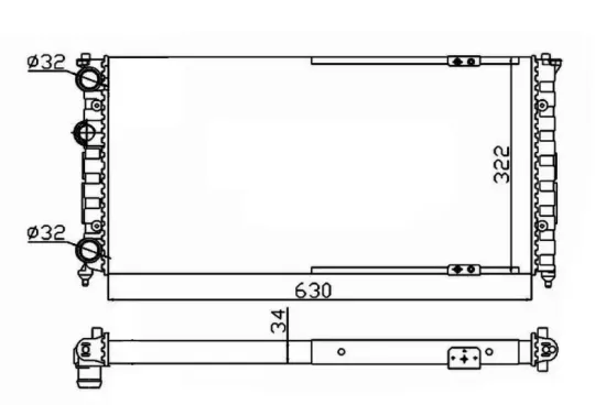 Kühler, Motorkühlung NRF 58135 Bild Kühler, Motorkühlung NRF 58135