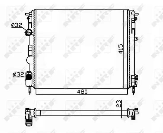 Kühler, Motorkühlung NRF 58148 Bild Kühler, Motorkühlung NRF 58148