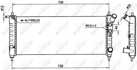 Kühler, Motorkühlung NRF 58154 Bild Kühler, Motorkühlung NRF 58154