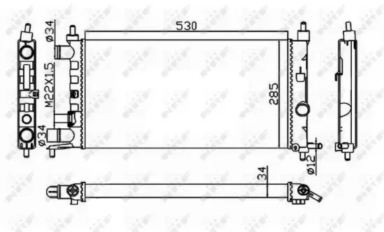 Kühler, Motorkühlung NRF 58155 Bild Kühler, Motorkühlung NRF 58155