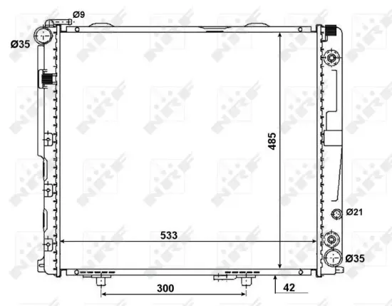 Kühler, Motorkühlung NRF 58164 Bild Kühler, Motorkühlung NRF 58164