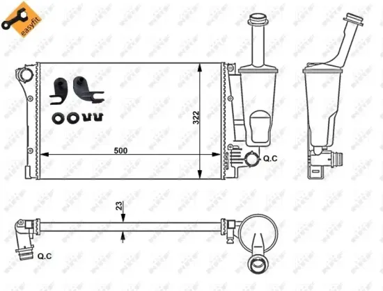 Kühler, Motorkühlung NRF 58170 Bild Kühler, Motorkühlung NRF 58170