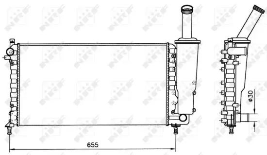 Kühler, Motorkühlung NRF 58171 Bild Kühler, Motorkühlung NRF 58171