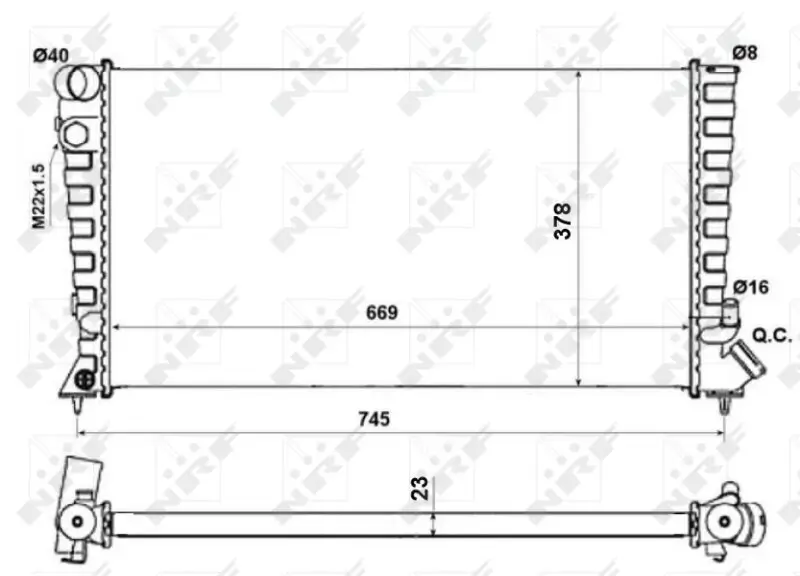 Kühler, Motorkühlung NRF 58189A