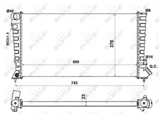 Kühler, Motorkühlung NRF 58189A Bild Kühler, Motorkühlung NRF 58189A
