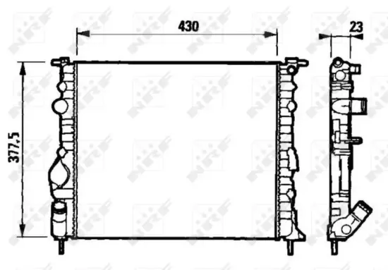 Kühler, Motorkühlung NRF 58192 Bild Kühler, Motorkühlung NRF 58192