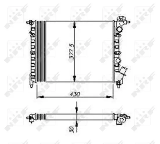 Kühler, Motorkühlung NRF 58207 Bild Kühler, Motorkühlung NRF 58207