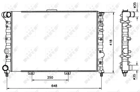 Kühler, Motorkühlung NRF 58216 Bild Kühler, Motorkühlung NRF 58216