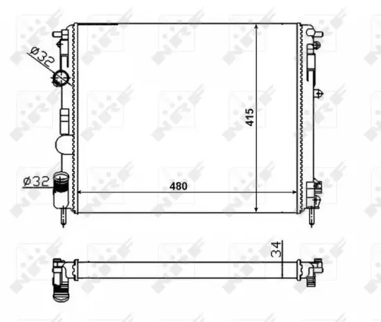 Kühler, Motorkühlung NRF 58217 Bild Kühler, Motorkühlung NRF 58217