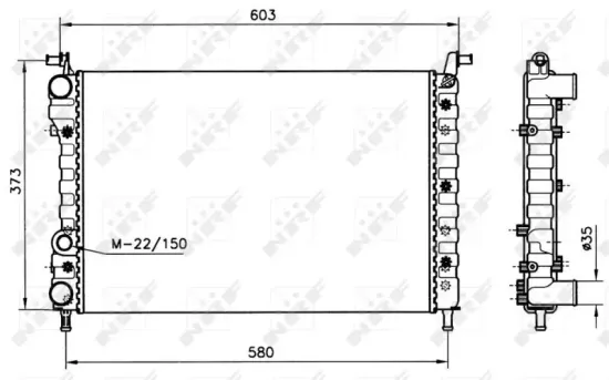 Kühler, Motorkühlung NRF 58221 Bild Kühler, Motorkühlung NRF 58221