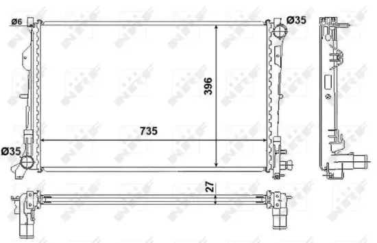 Kühler, Motorkühlung NRF 58230 Bild Kühler, Motorkühlung NRF 58230
