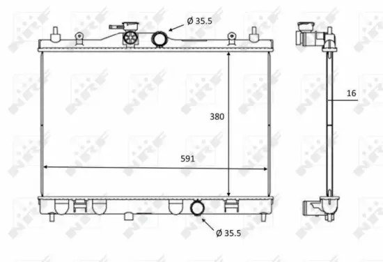 Kühler, Motorkühlung NRF 58236 Bild Kühler, Motorkühlung NRF 58236