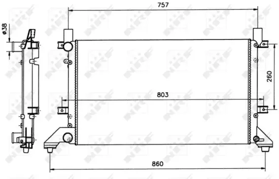 Kühler, Motorkühlung NRF 58240 Bild Kühler, Motorkühlung NRF 58240