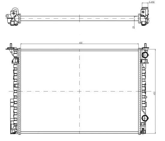 Kühler, Motorkühlung NRF 58242A Bild Kühler, Motorkühlung NRF 58242A