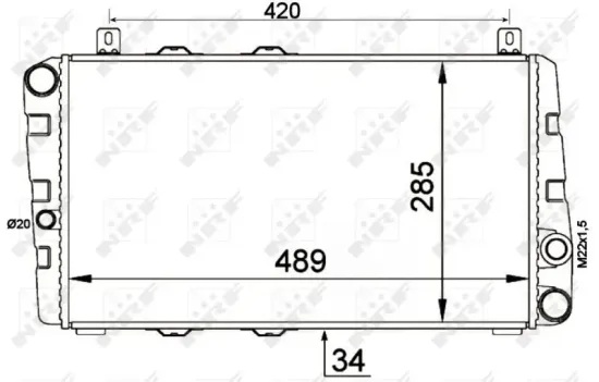 Kühler, Motorkühlung NRF 58250 Bild Kühler, Motorkühlung NRF 58250