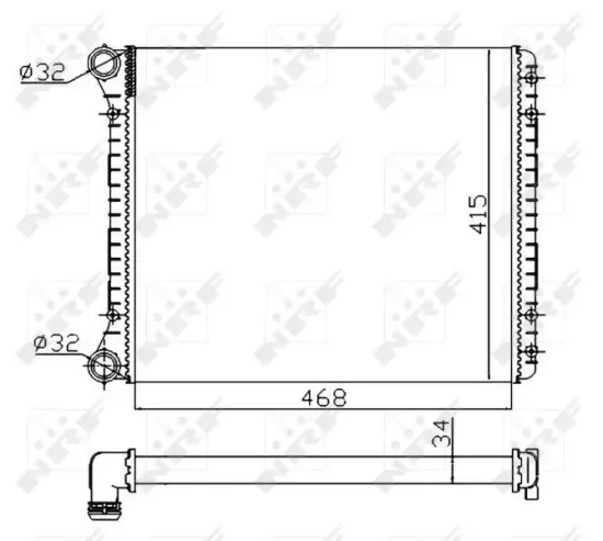 Kühler, Motorkühlung NRF 58258A Bild Kühler, Motorkühlung NRF 58258A