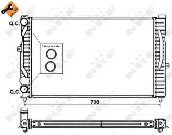 Kühler, Motorkühlung NRF 58259 Bild Kühler, Motorkühlung NRF 58259