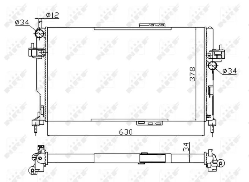 Kühler, Motorkühlung NRF 58282A Bild Kühler, Motorkühlung NRF 58282A