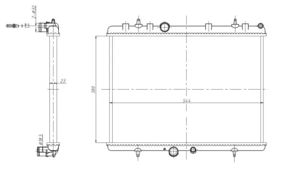 Kühler, Motorkühlung NRF 58312A Bild Kühler, Motorkühlung NRF 58312A