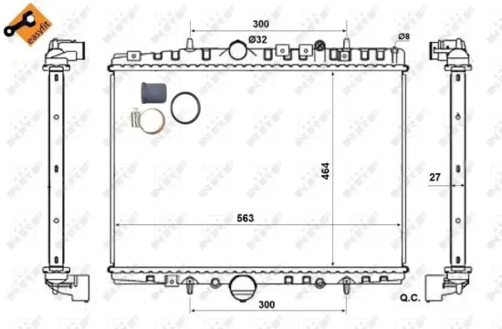 Kühler, Motorkühlung NRF 58315 Bild Kühler, Motorkühlung NRF 58315