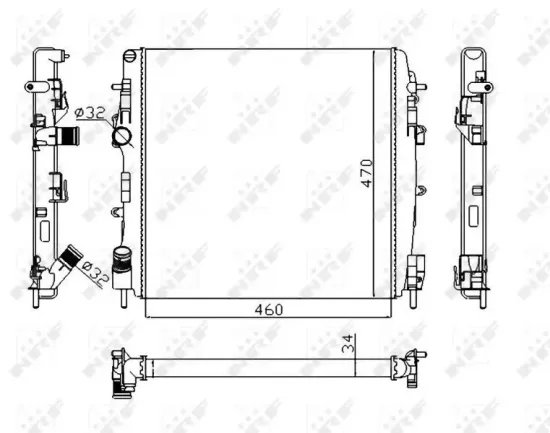 Kühler, Motorkühlung NRF 58317A Bild Kühler, Motorkühlung NRF 58317A