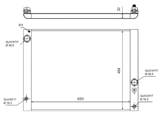 Kühler, Motorkühlung NRF 58320 Bild Kühler, Motorkühlung NRF 58320