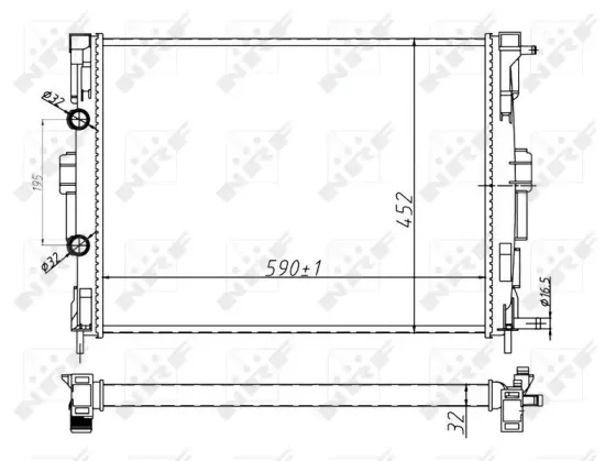 Kühler, Motorkühlung NRF 58329A Bild Kühler, Motorkühlung NRF 58329A