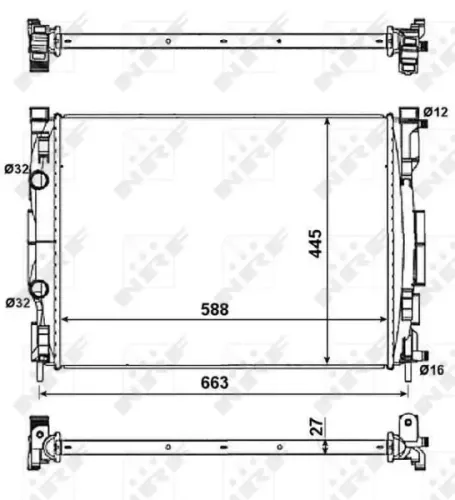 Kühler, Motorkühlung NRF 58329 Bild Kühler, Motorkühlung NRF 58329