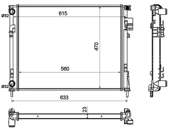 Kühler, Motorkühlung NRF 58333 Bild Kühler, Motorkühlung NRF 58333