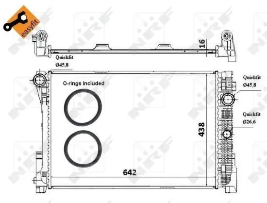 Kühler, Motorkühlung NRF 58336 Bild Kühler, Motorkühlung NRF 58336