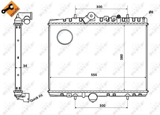 Kühler, Motorkühlung NRF 58351 Bild Kühler, Motorkühlung NRF 58351