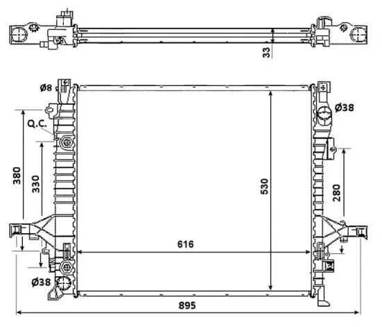 Kühler, Motorkühlung NRF 58356 Bild Kühler, Motorkühlung NRF 58356