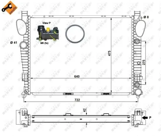 Kühler, Motorkühlung NRF 58366 Bild Kühler, Motorkühlung NRF 58366