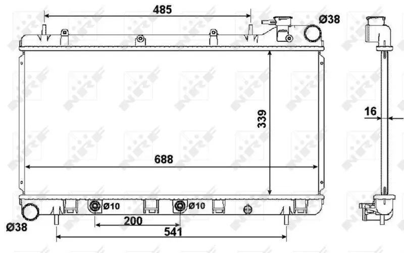 Kühler, Motorkühlung NRF 58372