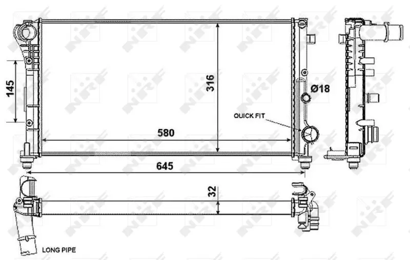 Kühler, Motorkühlung NRF 58376