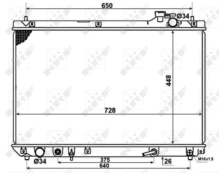 Kühler, Motorkühlung NRF 58378