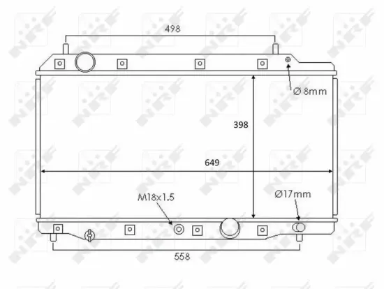 Kühler, Motorkühlung NRF 58383 Bild Kühler, Motorkühlung NRF 58383