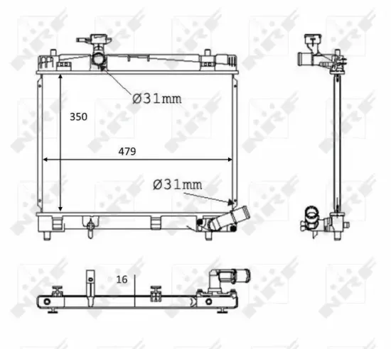 Kühler, Motorkühlung NRF 58384 Bild Kühler, Motorkühlung NRF 58384