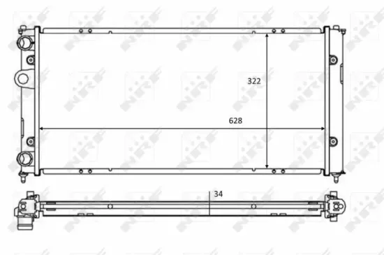 Kühler, Motorkühlung NRF 58386 Bild Kühler, Motorkühlung NRF 58386