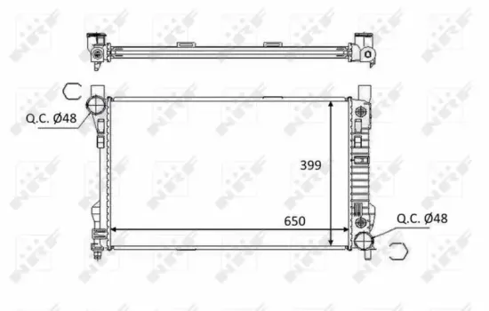 Kühler, Motorkühlung NRF 58390 Bild Kühler, Motorkühlung NRF 58390