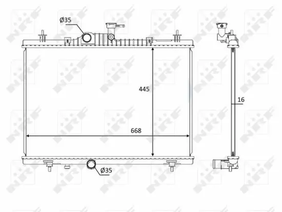 Kühler, Motorkühlung NRF 58394 Bild Kühler, Motorkühlung NRF 58394