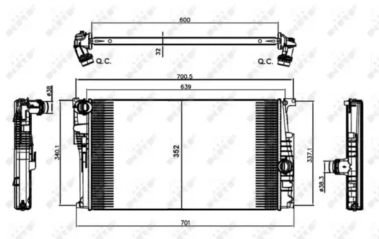 Kühler, Motorkühlung NRF 58412 Bild Kühler, Motorkühlung NRF 58412