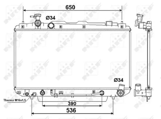 Kühler, Motorkühlung NRF 58415 Bild Kühler, Motorkühlung NRF 58415