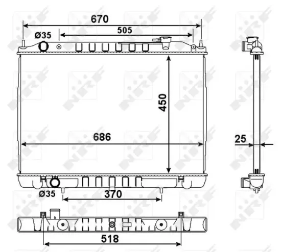 Kühler, Motorkühlung NRF 58418 Bild Kühler, Motorkühlung NRF 58418