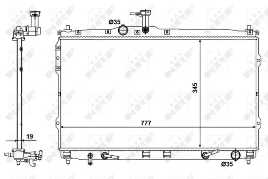 Kühler, Motorkühlung NRF 58421 Bild Kühler, Motorkühlung NRF 58421